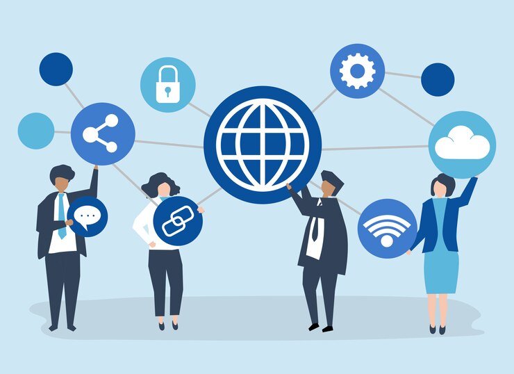 business people with connection